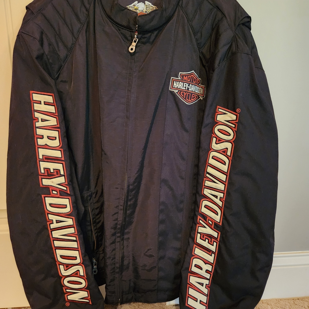 Harley-Davidson Black Windbreaker Jacket for Men